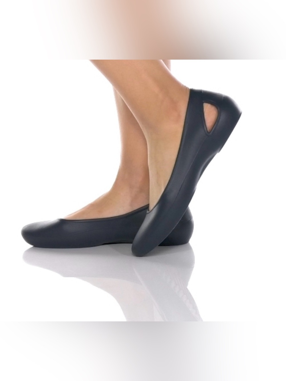 Crocs Black Slip-On Ballet Flats Size 9W